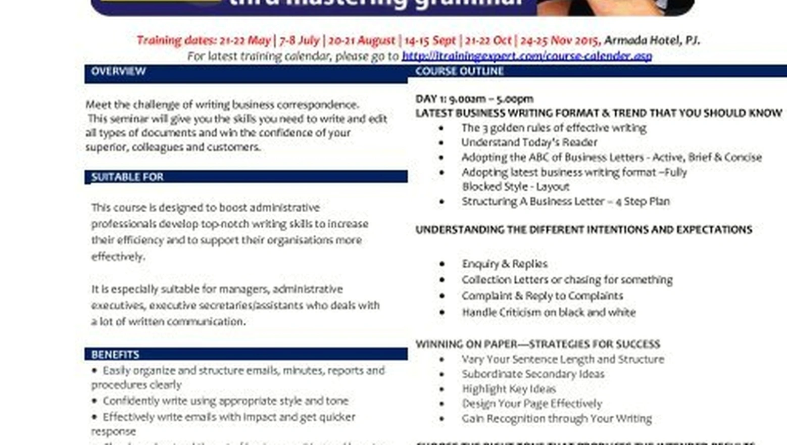 Email writing workshop for professionals